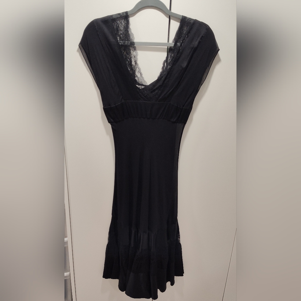 SOLD - DVF Silk Lace Midi Dress S4